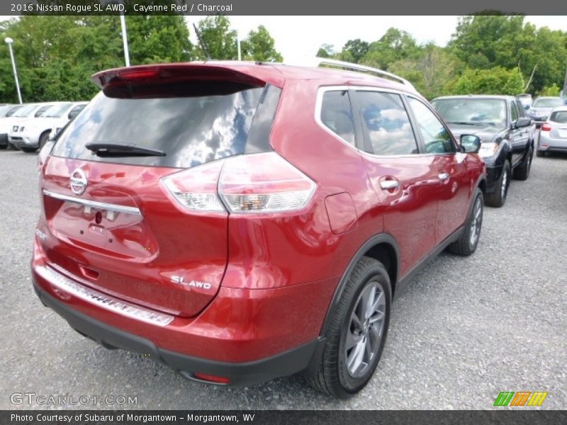 Cayenne Red / Charcoal 2016 Nissan Rogue SL AWD