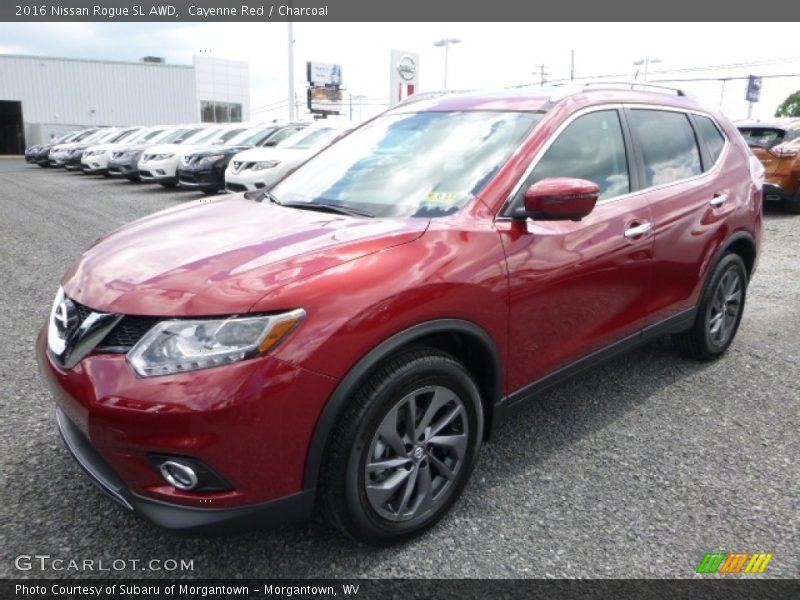 Cayenne Red / Charcoal 2016 Nissan Rogue SL AWD
