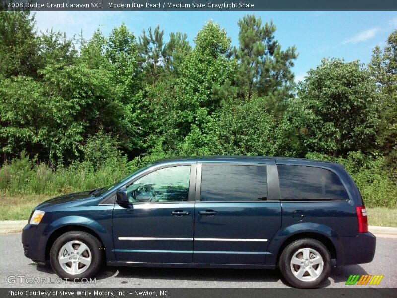 Modern Blue Pearl / Medium Slate Gray/Light Shale 2008 Dodge Grand Caravan SXT