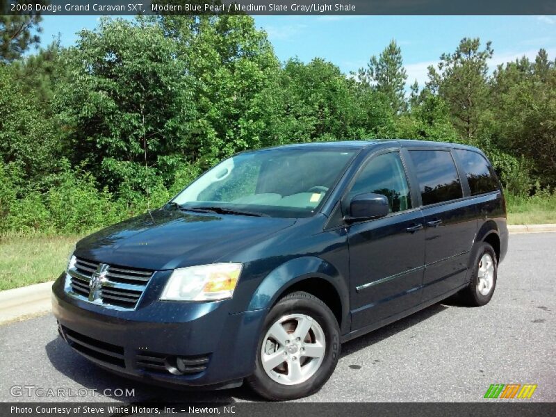 Modern Blue Pearl / Medium Slate Gray/Light Shale 2008 Dodge Grand Caravan SXT