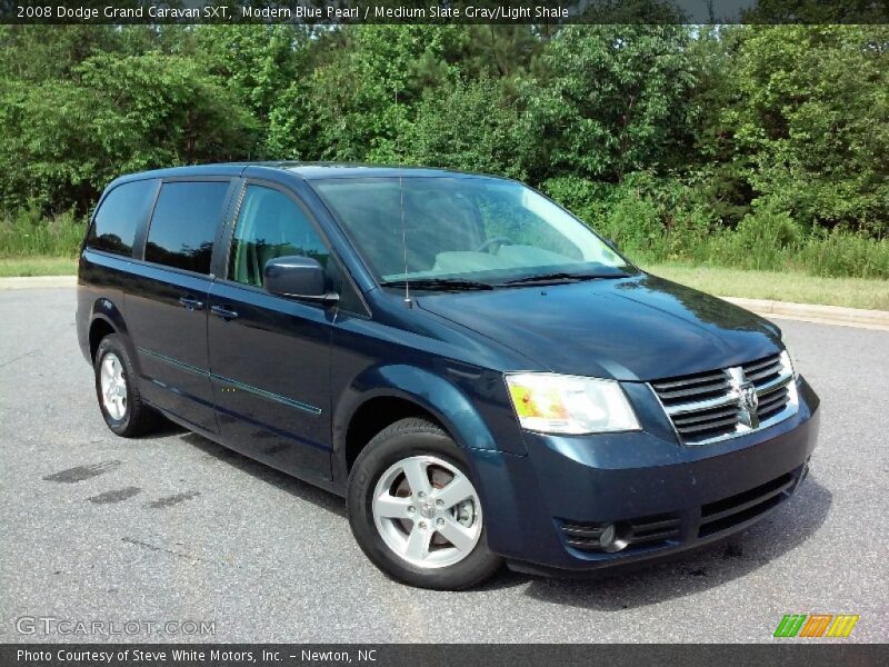 Modern Blue Pearl / Medium Slate Gray/Light Shale 2008 Dodge Grand Caravan SXT