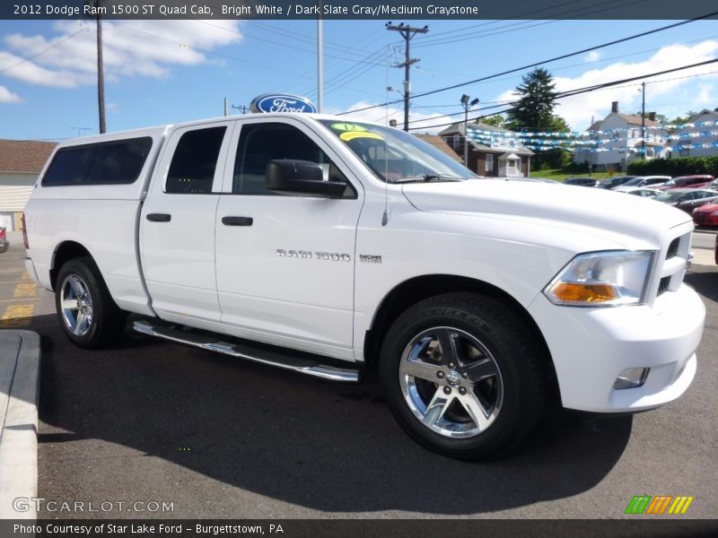 Bright White / Dark Slate Gray/Medium Graystone 2012 Dodge Ram 1500 ST Quad Cab
