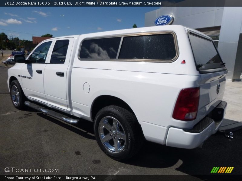 Bright White / Dark Slate Gray/Medium Graystone 2012 Dodge Ram 1500 ST Quad Cab