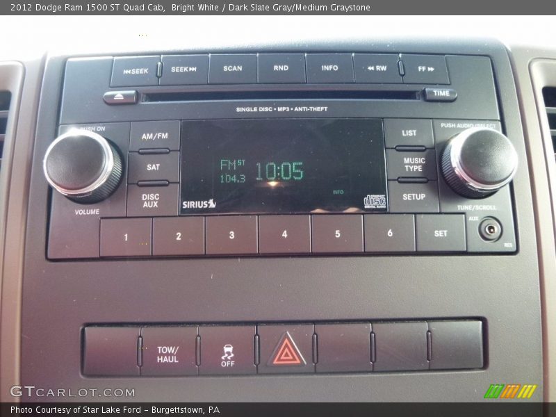 Bright White / Dark Slate Gray/Medium Graystone 2012 Dodge Ram 1500 ST Quad Cab