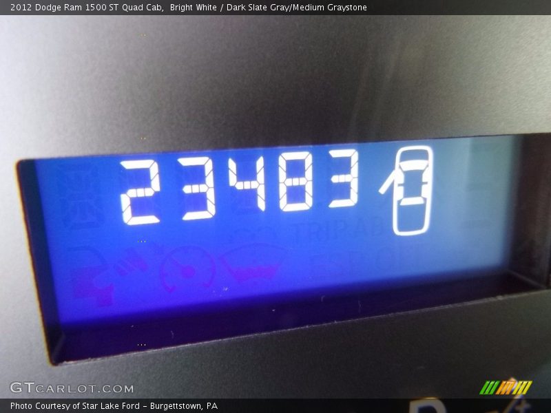 Bright White / Dark Slate Gray/Medium Graystone 2012 Dodge Ram 1500 ST Quad Cab