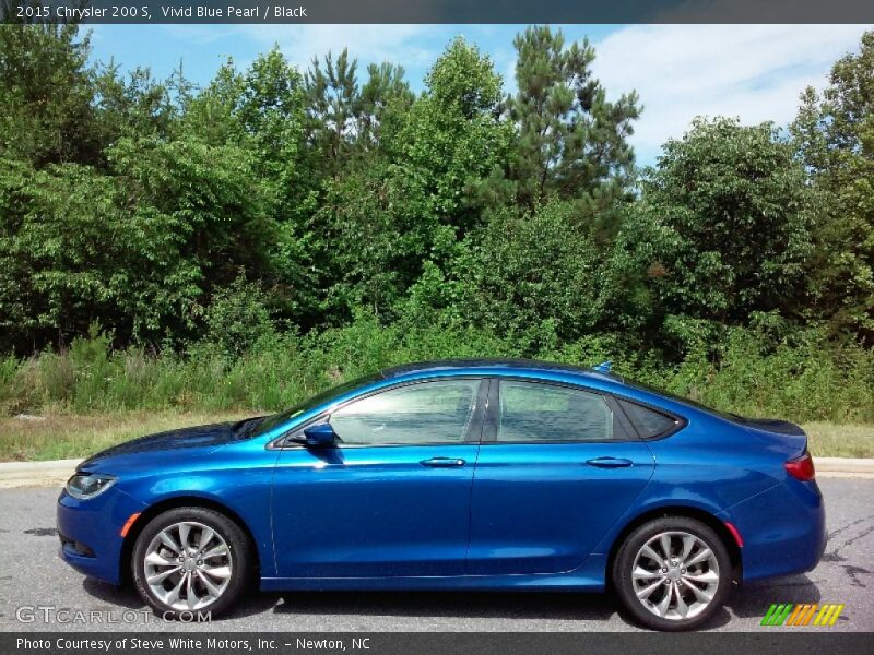 Vivid Blue Pearl / Black 2015 Chrysler 200 S