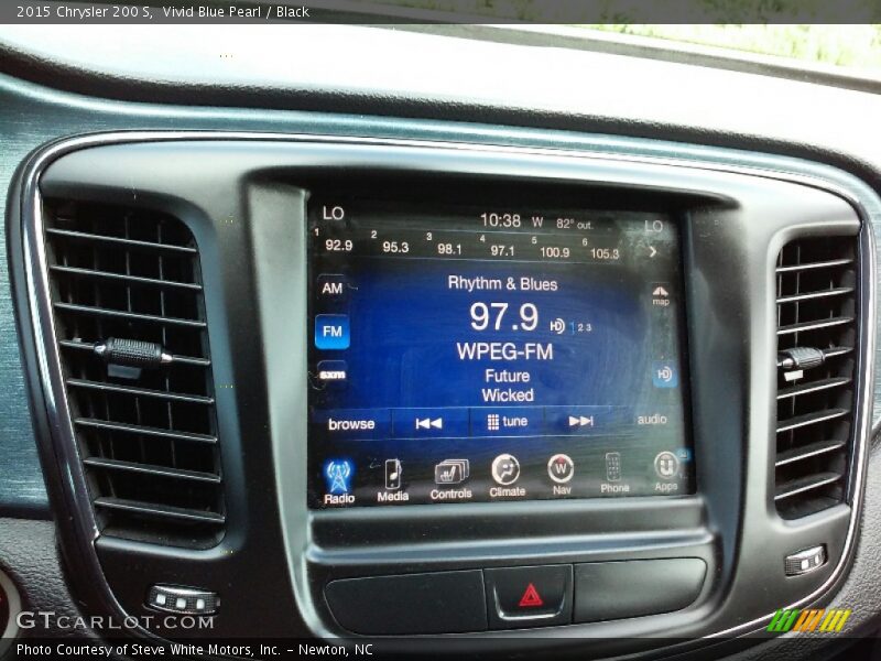 Vivid Blue Pearl / Black 2015 Chrysler 200 S