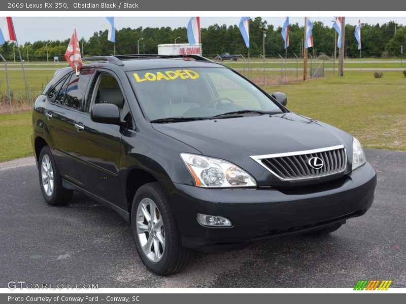 Obsidian Black / Black 2009 Lexus RX 350