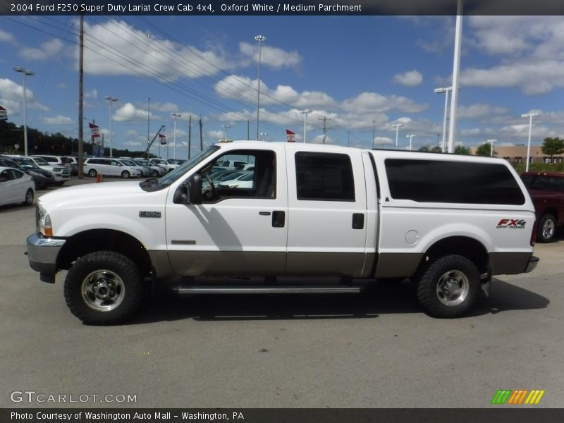 Oxford White / Medium Parchment 2004 Ford F250 Super Duty Lariat Crew Cab 4x4