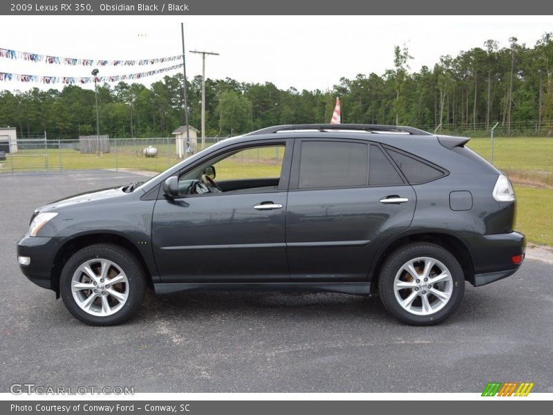 Obsidian Black / Black 2009 Lexus RX 350