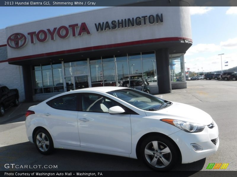 Shimmering White / Gray 2013 Hyundai Elantra GLS