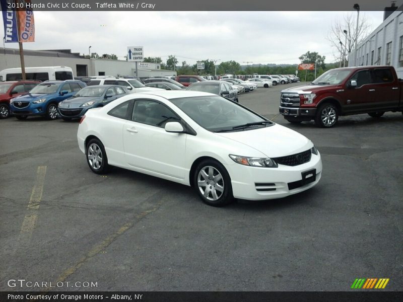 Taffeta White / Gray 2010 Honda Civic LX Coupe