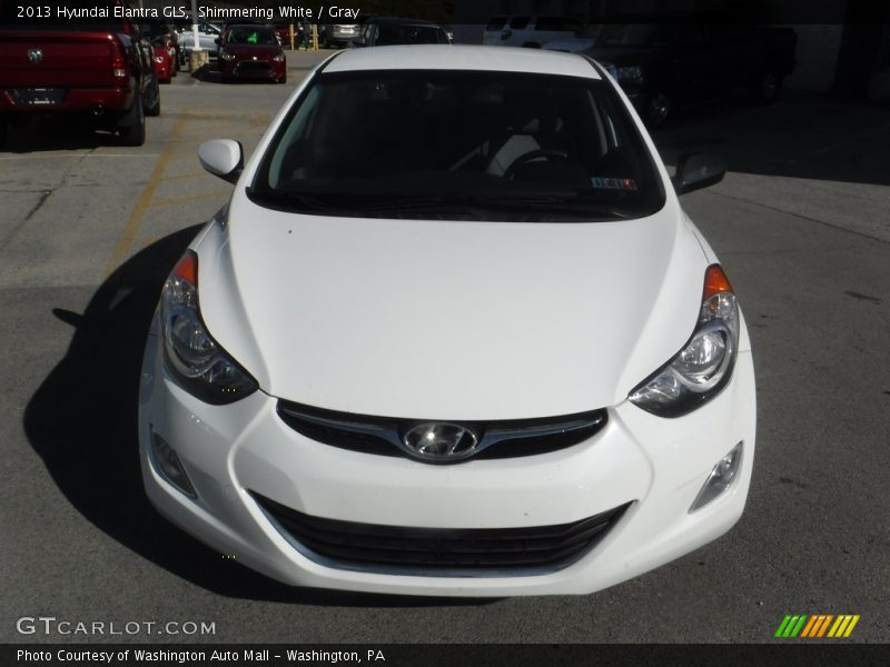 Shimmering White / Gray 2013 Hyundai Elantra GLS