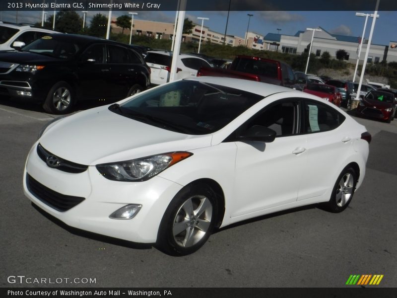 Shimmering White / Gray 2013 Hyundai Elantra GLS