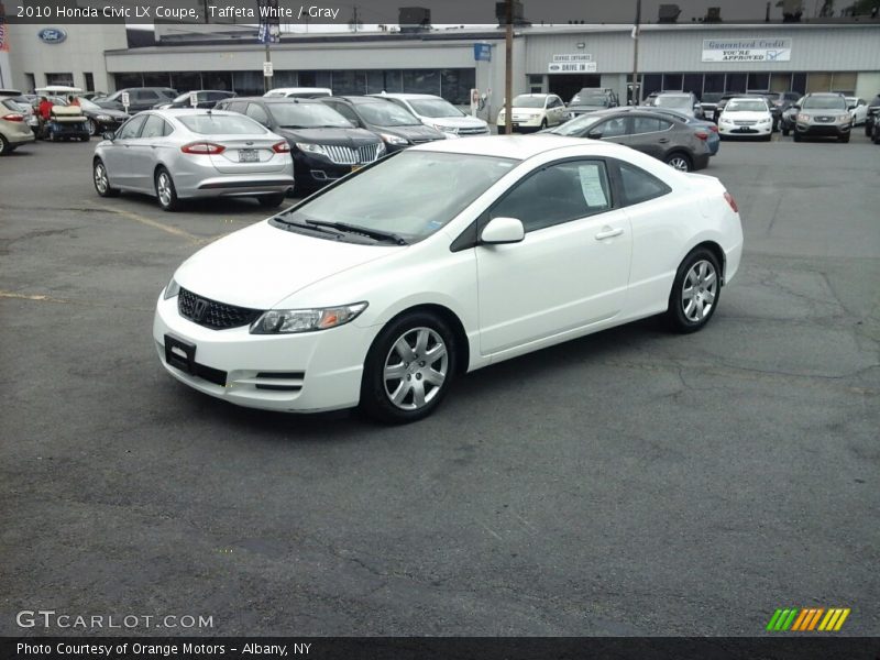 Taffeta White / Gray 2010 Honda Civic LX Coupe