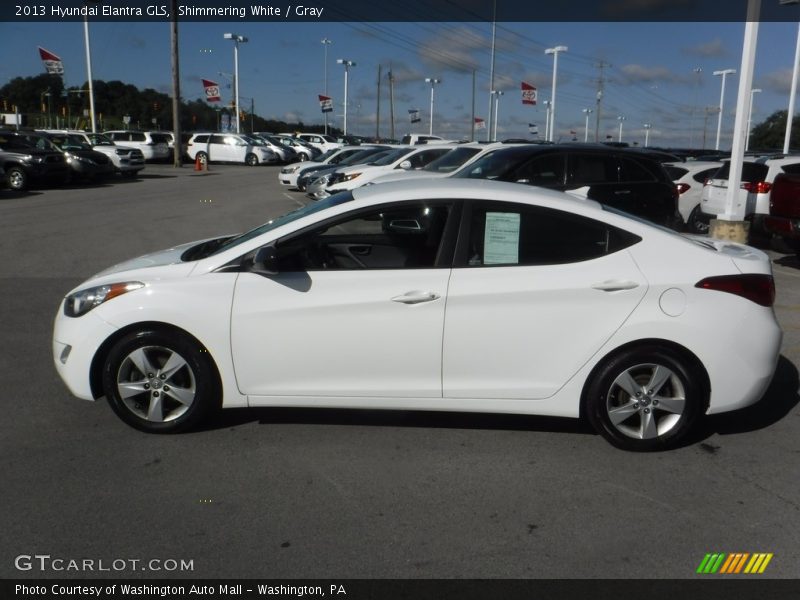 Shimmering White / Gray 2013 Hyundai Elantra GLS