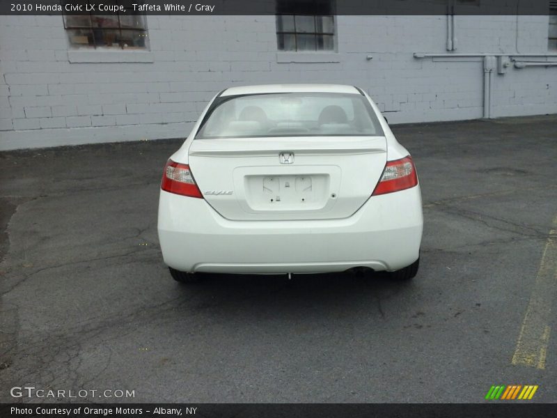 Taffeta White / Gray 2010 Honda Civic LX Coupe