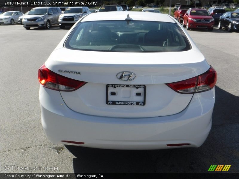 Shimmering White / Gray 2013 Hyundai Elantra GLS
