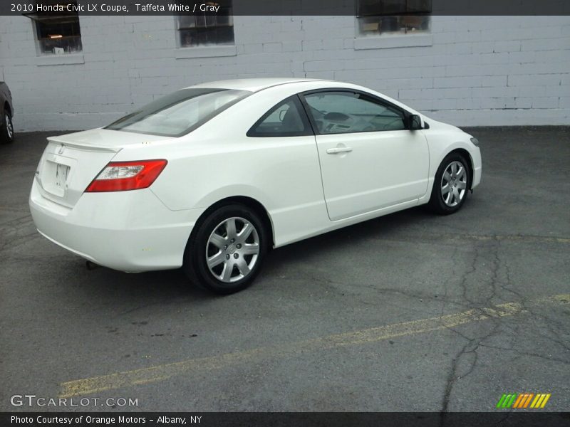 Taffeta White / Gray 2010 Honda Civic LX Coupe
