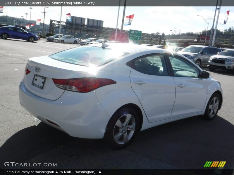 Shimmering White / Gray 2013 Hyundai Elantra GLS
