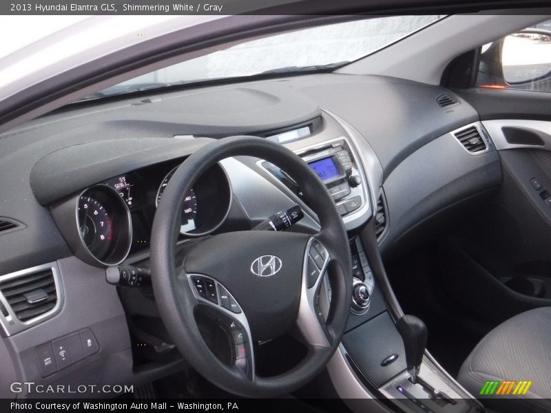 Shimmering White / Gray 2013 Hyundai Elantra GLS
