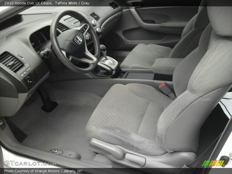 Taffeta White / Gray 2010 Honda Civic LX Coupe