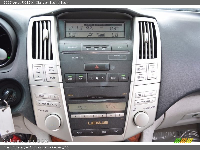 Obsidian Black / Black 2009 Lexus RX 350