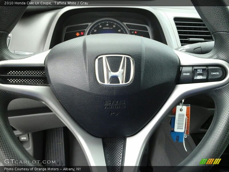 Taffeta White / Gray 2010 Honda Civic LX Coupe