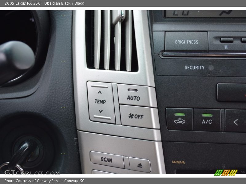 Obsidian Black / Black 2009 Lexus RX 350