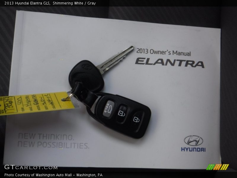Shimmering White / Gray 2013 Hyundai Elantra GLS