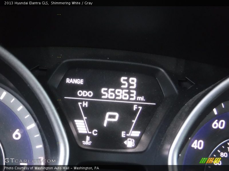 Shimmering White / Gray 2013 Hyundai Elantra GLS