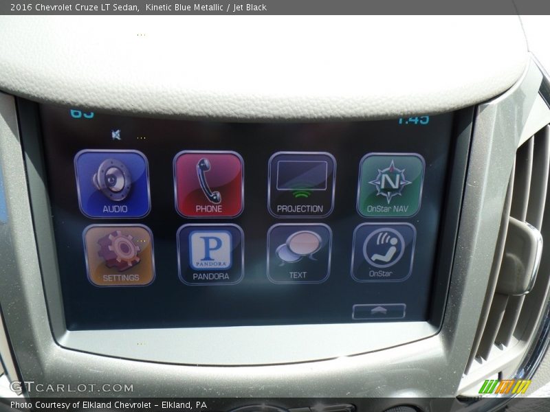Kinetic Blue Metallic / Jet Black 2016 Chevrolet Cruze LT Sedan