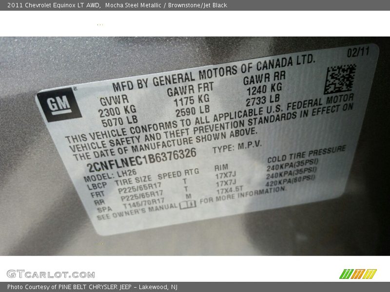 Mocha Steel Metallic / Brownstone/Jet Black 2011 Chevrolet Equinox LT AWD