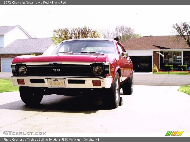 Vivid Red / Black/Red 1972 Chevrolet Nova