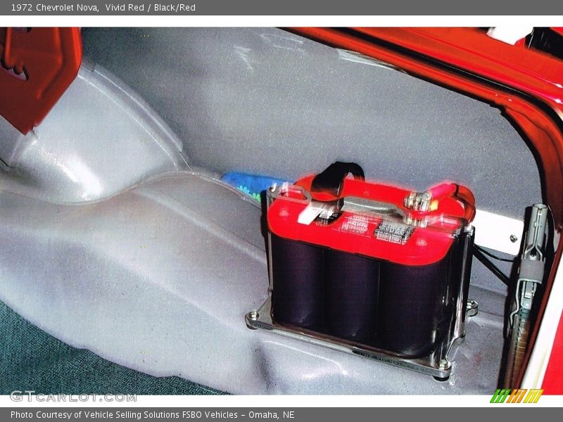 Vivid Red / Black/Red 1972 Chevrolet Nova