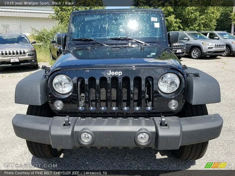 Black / Black 2016 Jeep Wrangler Sport