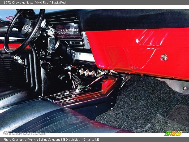 Vivid Red / Black/Red 1972 Chevrolet Nova
