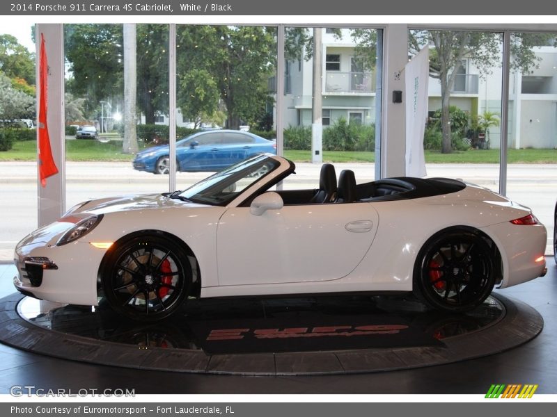 White / Black 2014 Porsche 911 Carrera 4S Cabriolet