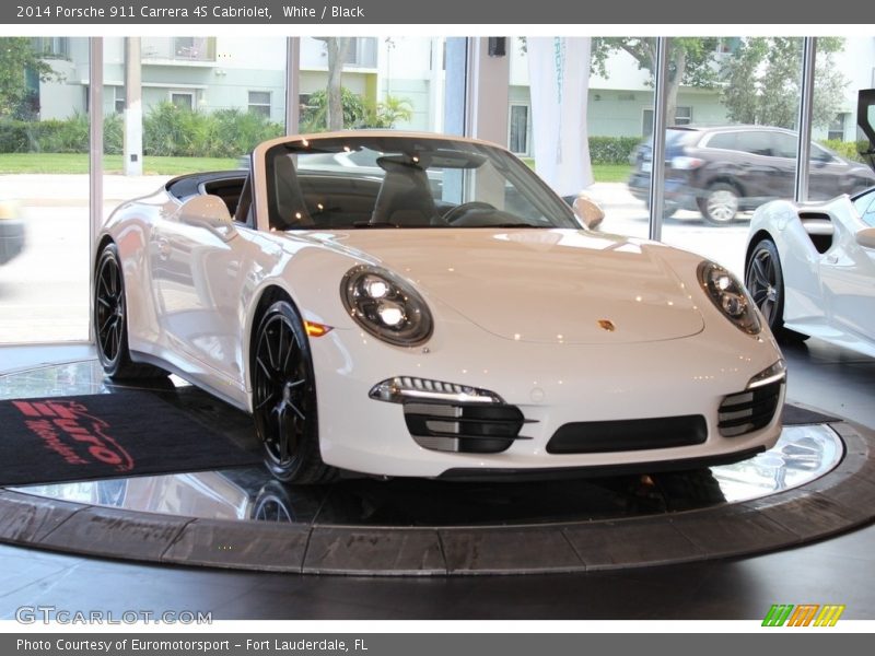 White / Black 2014 Porsche 911 Carrera 4S Cabriolet