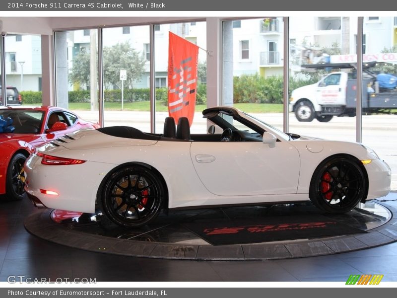 White / Black 2014 Porsche 911 Carrera 4S Cabriolet
