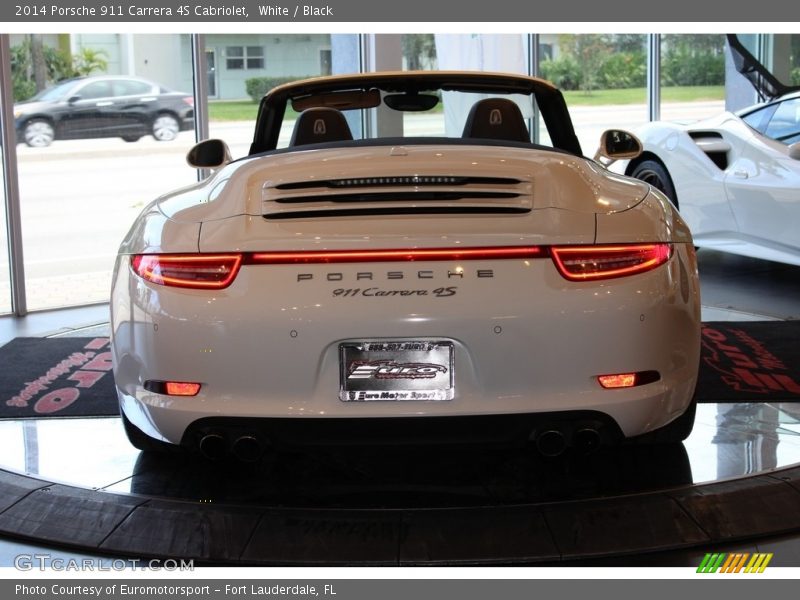 White / Black 2014 Porsche 911 Carrera 4S Cabriolet