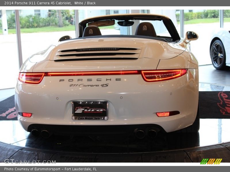 White / Black 2014 Porsche 911 Carrera 4S Cabriolet