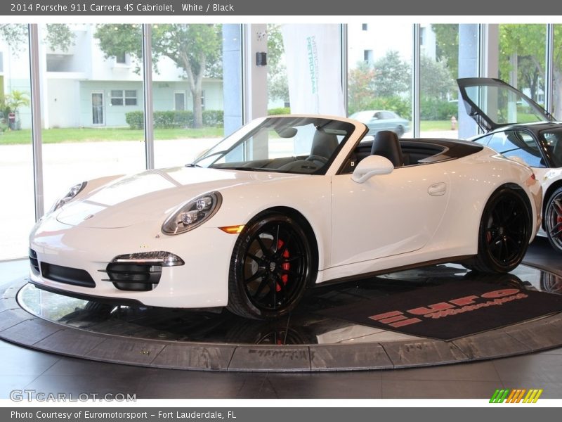 White / Black 2014 Porsche 911 Carrera 4S Cabriolet