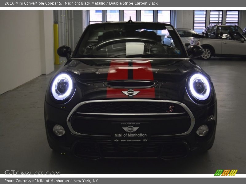 Midnight Black Metallic / Double Stripe Carbon Black 2016 Mini Convertible Cooper S