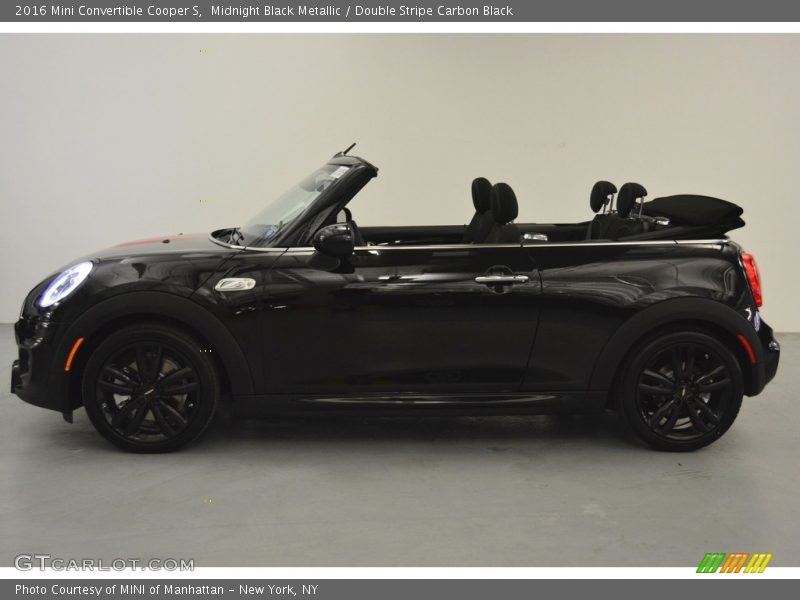 Midnight Black Metallic / Double Stripe Carbon Black 2016 Mini Convertible Cooper S