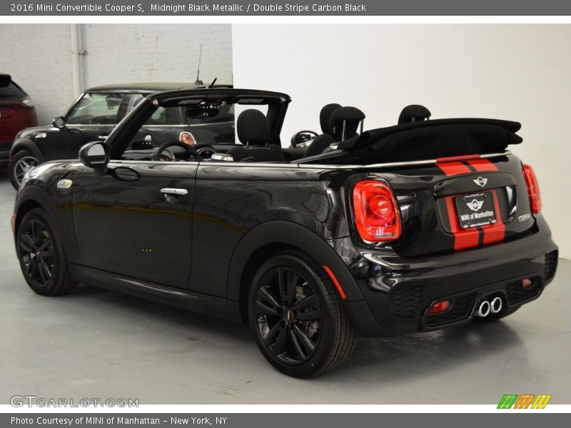 Midnight Black Metallic / Double Stripe Carbon Black 2016 Mini Convertible Cooper S