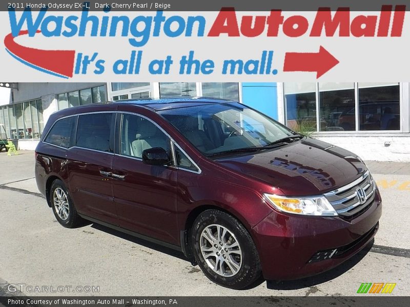 Dark Cherry Pearl / Beige 2011 Honda Odyssey EX-L