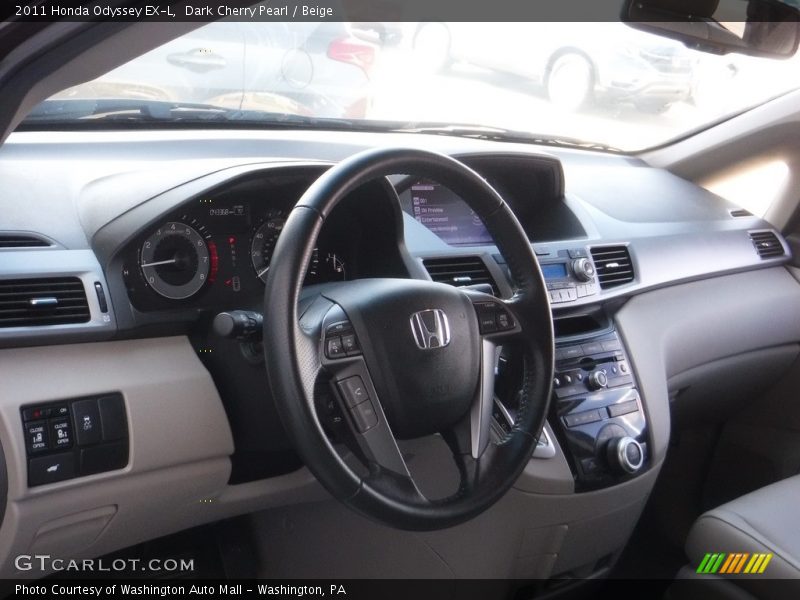 Dark Cherry Pearl / Beige 2011 Honda Odyssey EX-L