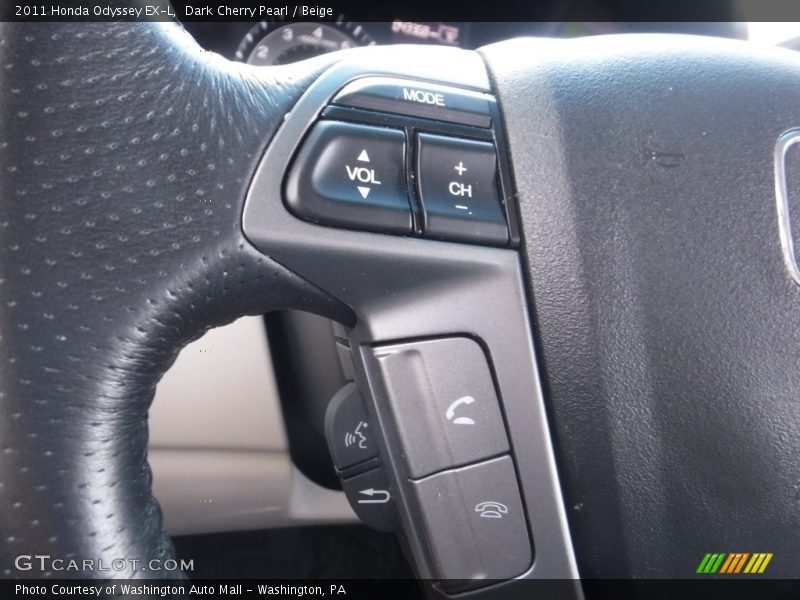 Dark Cherry Pearl / Beige 2011 Honda Odyssey EX-L