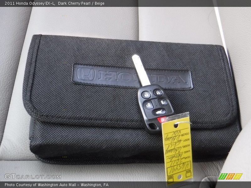Dark Cherry Pearl / Beige 2011 Honda Odyssey EX-L